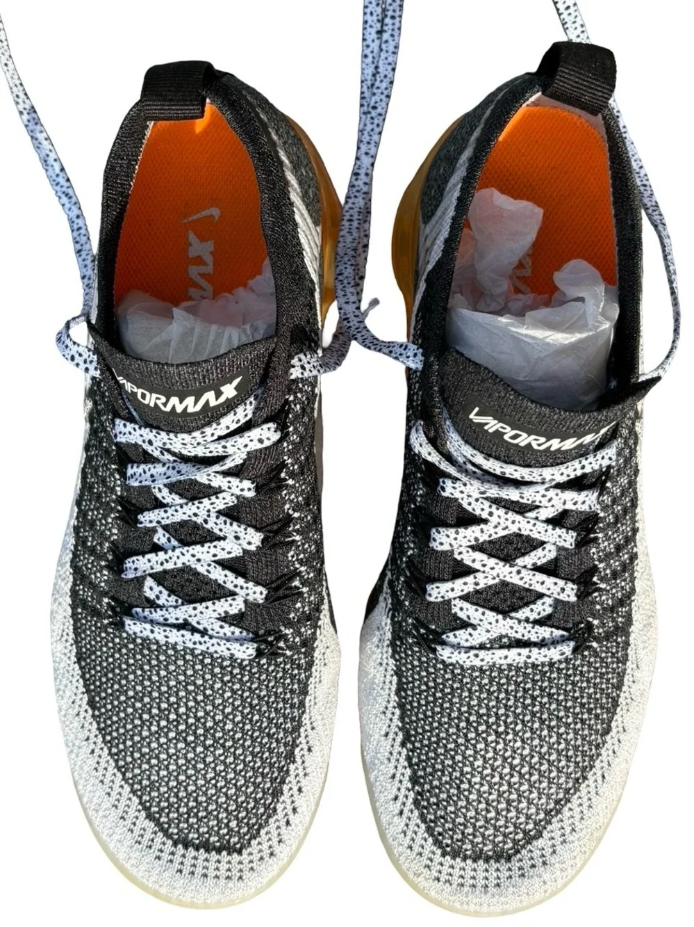 Nike Air VaporMax Flyknit 2 Safari Men’s 7.5 Multicolor Sneakers Mango Oreo